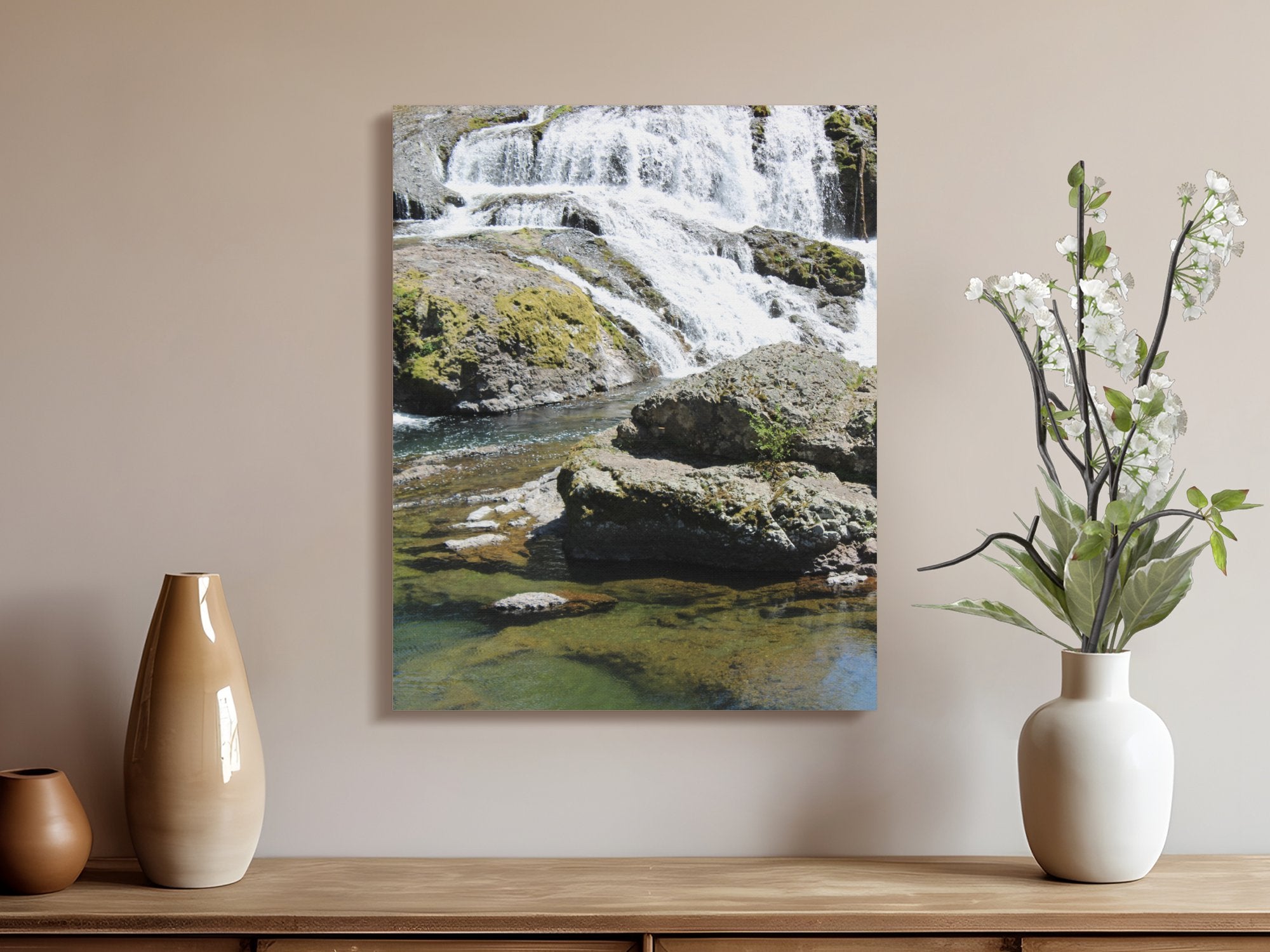 Stunning Nature Waterfall Scene Art Canvas product
