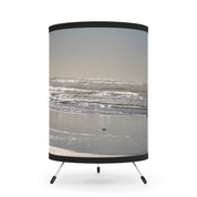Serene Beach Waves Captured on Stylish Drum Lamp
