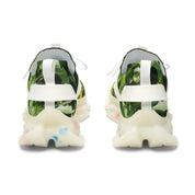 Stylish Futuristic Green Leaf Design Sneakers