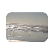 Serene Ocean Waves Captured at Dawn Bath Mat