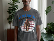 America Land of the Free Bigfoot Graphic T-Shirt product