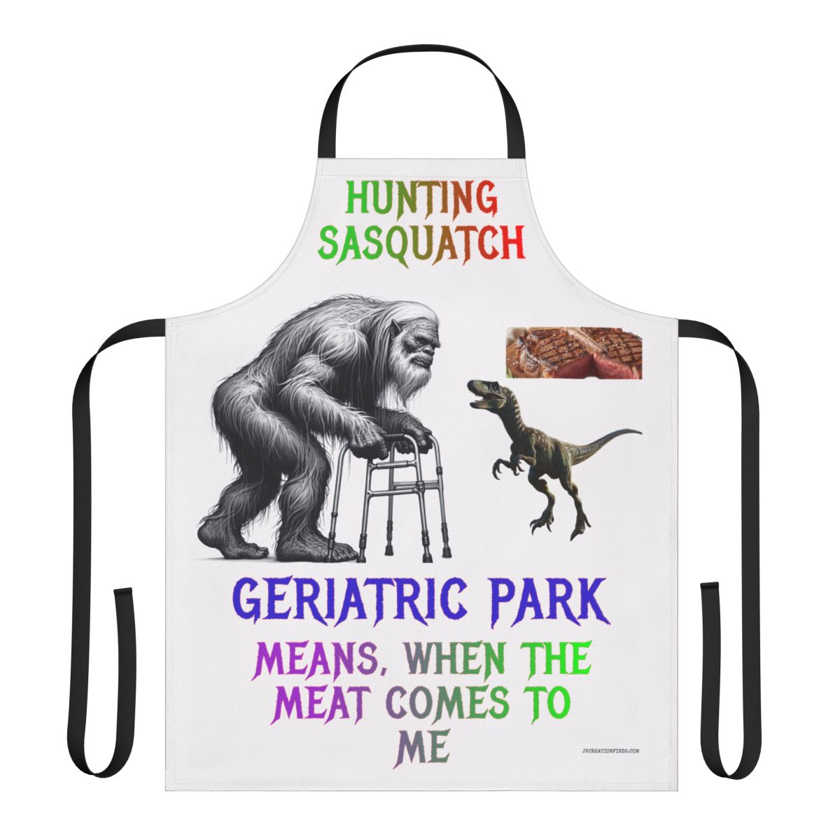 Hunting Sasquatch Geriatric Park Apron for BBQ Fans