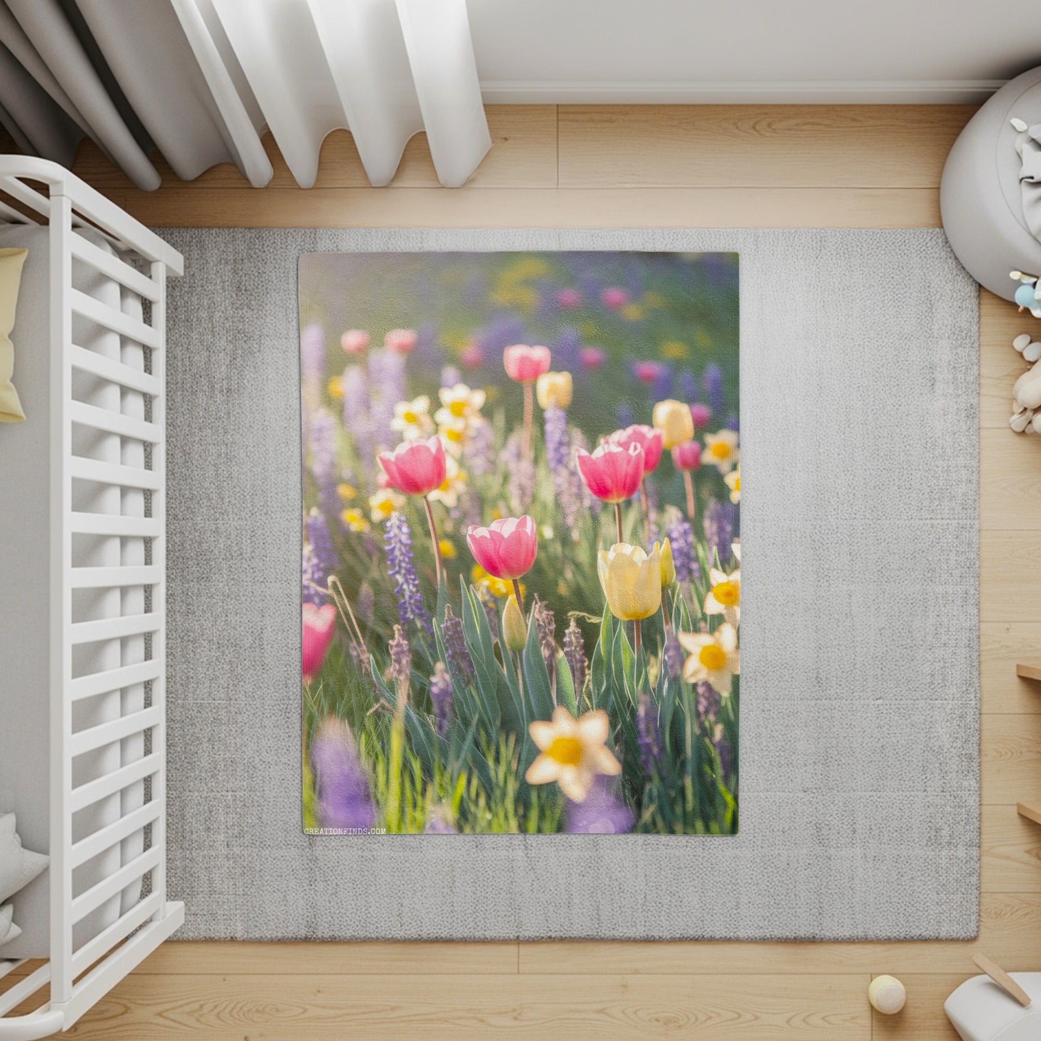 Bright Colorful Spring Tulip Flowers Art Print product type