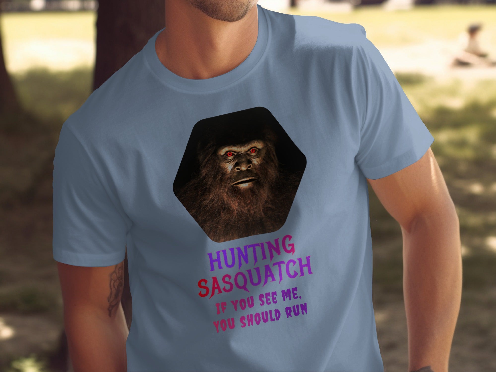 Hunting Sasquatch If You See Me Run T-shirt product