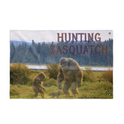 Hunting Sasquatch Scenic Forest Flag product