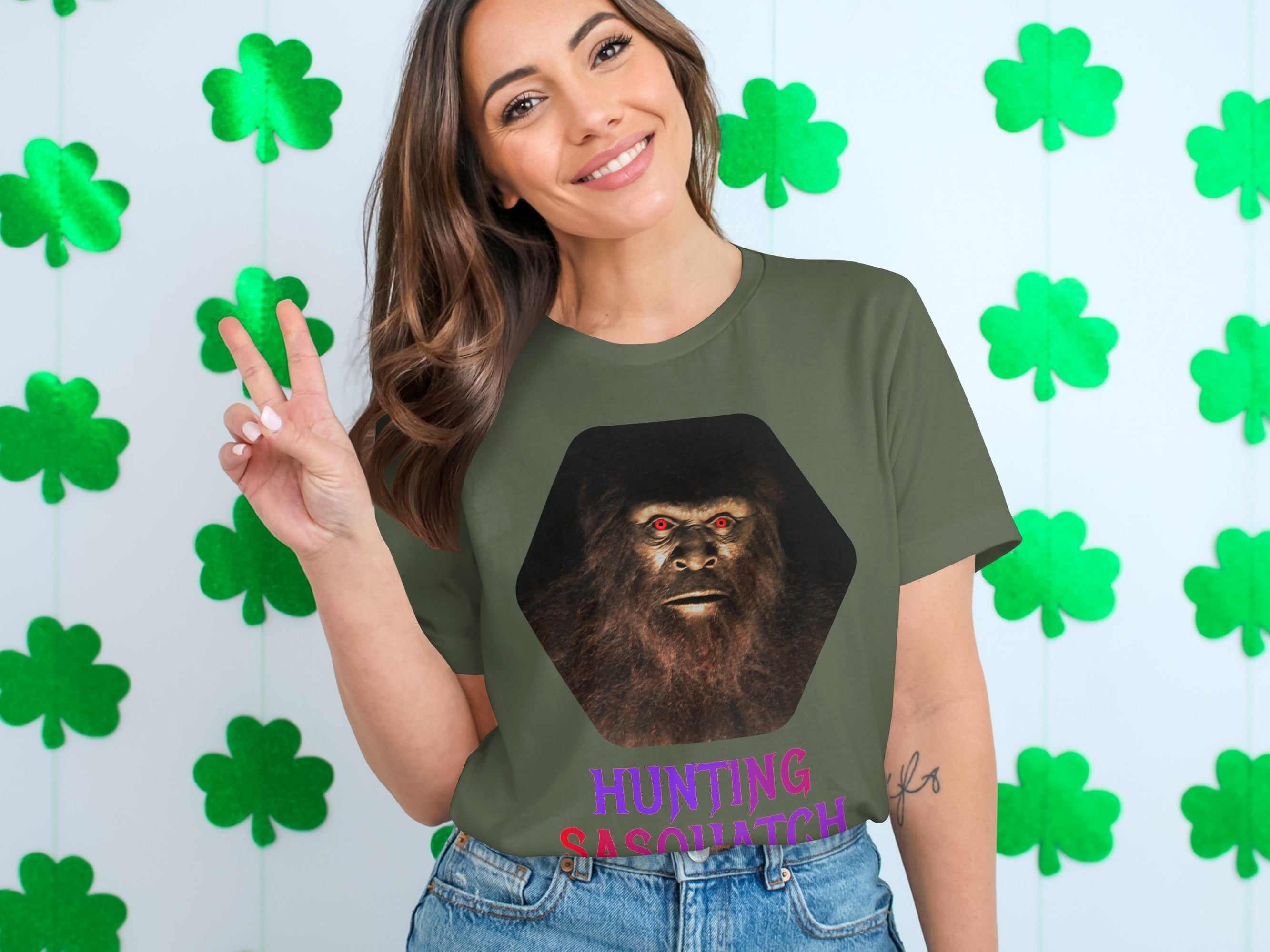Hunting Sasquatch Themed Graphic Tee product