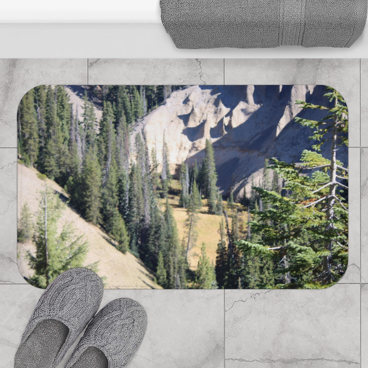 Scenic Mountain View Nature Bath Mat Product