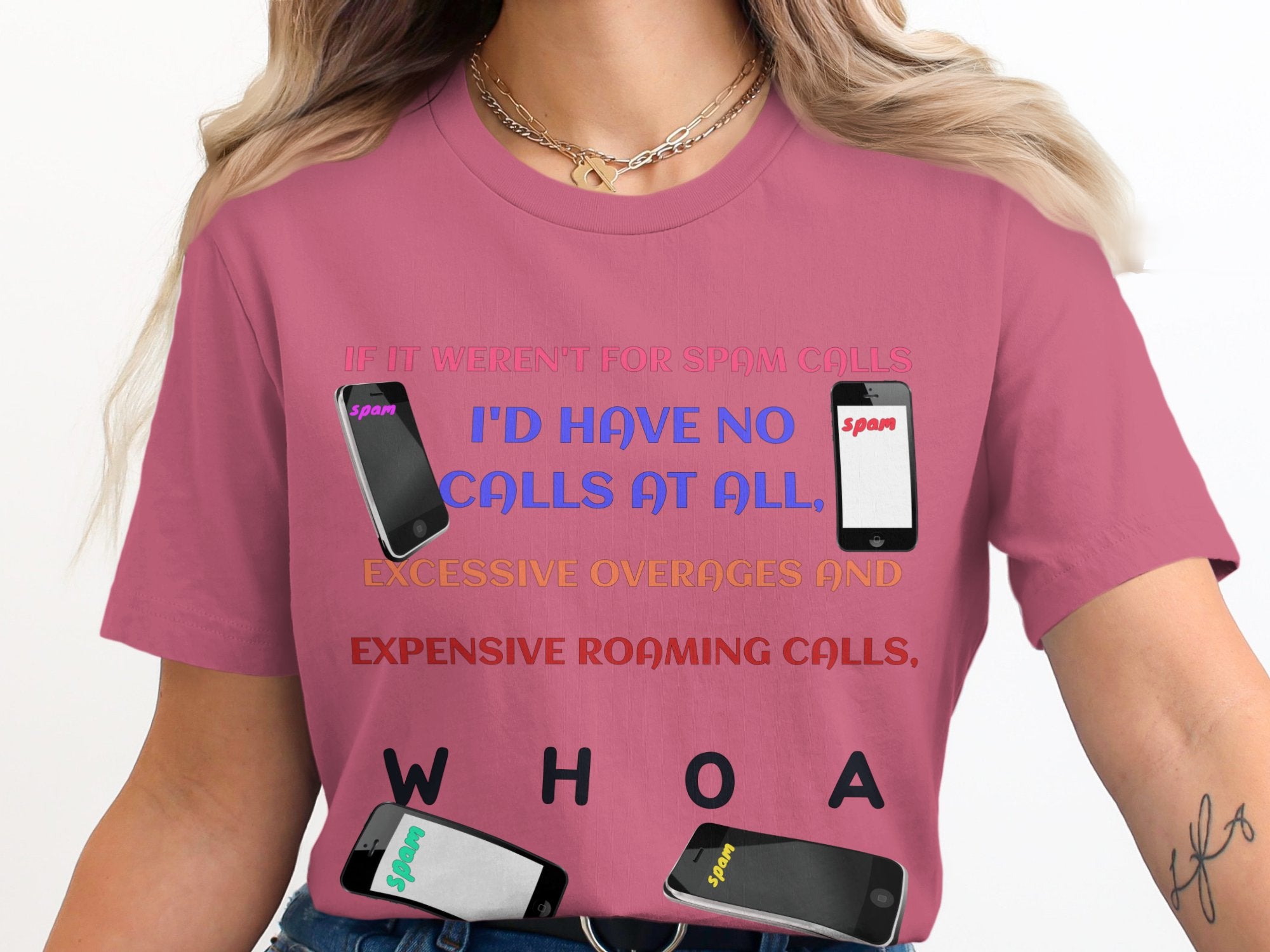Spam Calls Excessive Charges Graphic Tee product type