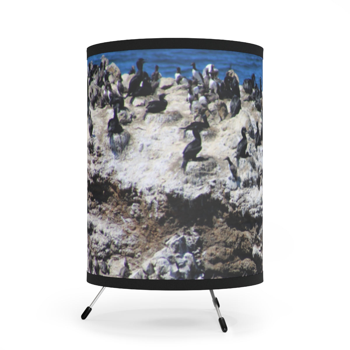 Seabirds on Rocky Cliff Landscape Lamp product