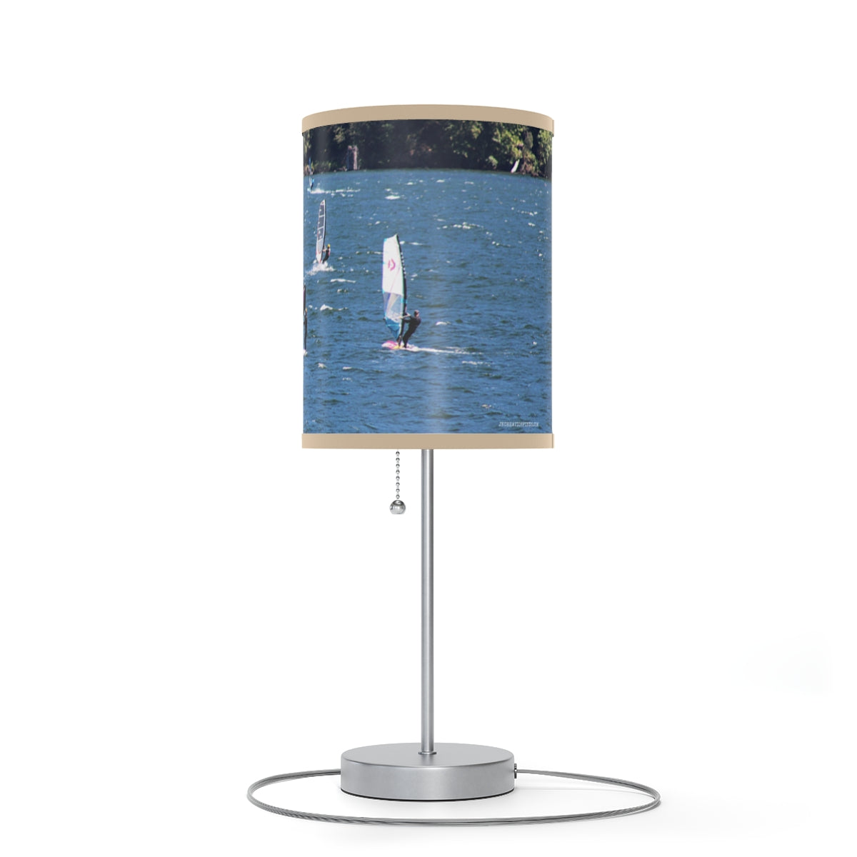 Windsurfing Scene Table Lamp for Beach Decor