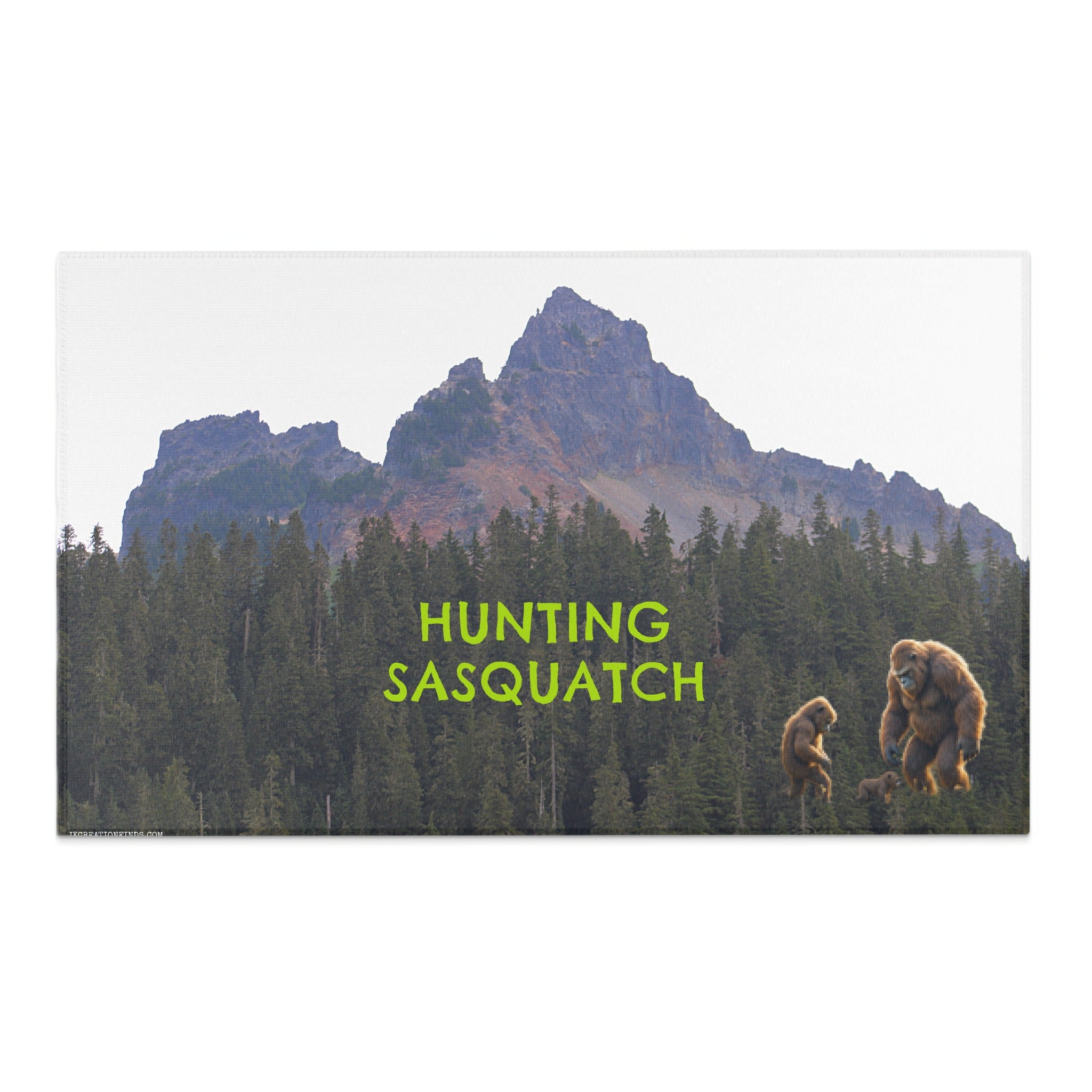 Hunting Sasquatch Mountain Scene Wall Art product