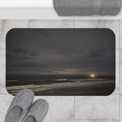 Stunning Ocean Waves and Lighthouse Scene Bath Mat