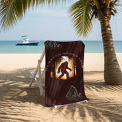 Lurking Sasquatch Beach Scene Blanket product