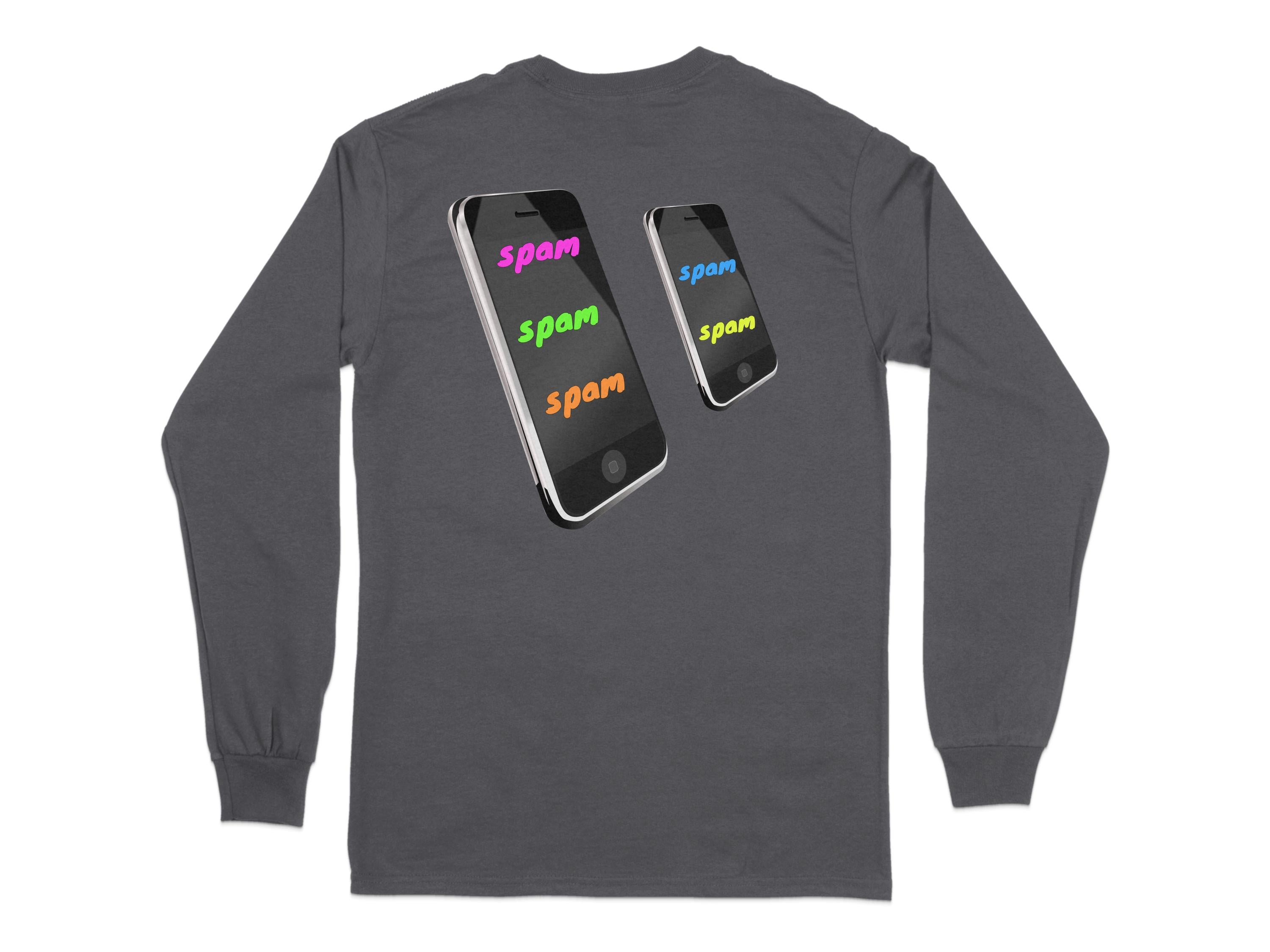 Funny Spam Text Graphic Long Sleeve Shirt product type
