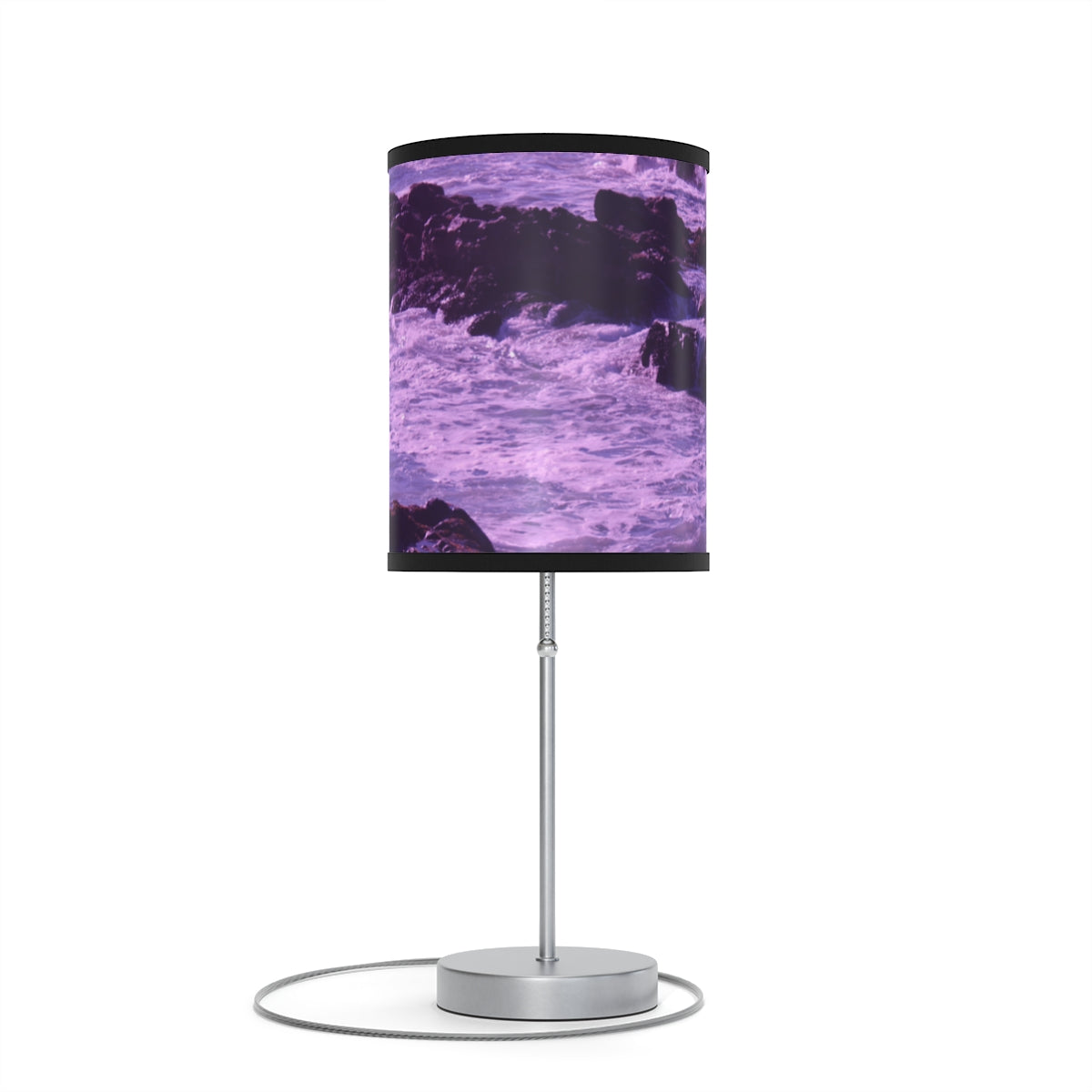 Mesmerizing Purple Ocean Waves Design Lamp Product