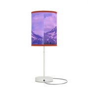 Mountain Scene Purple and Orange Table Lamp product