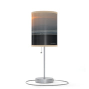 Tranquil Beach Sunset Scene on Modern Table Lamp