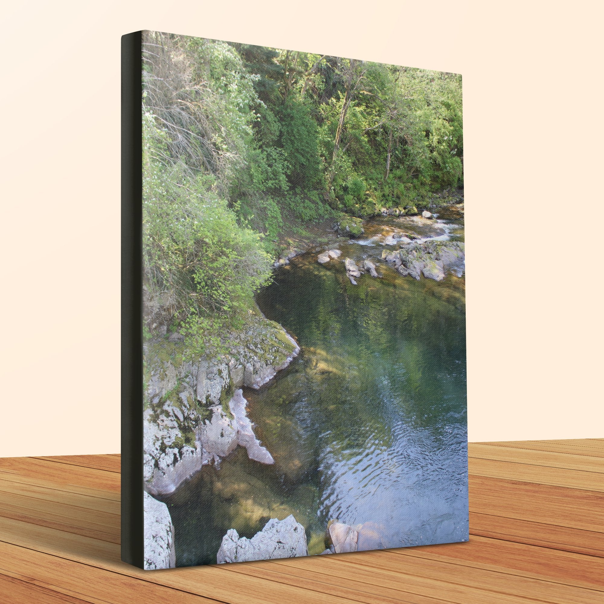 Serene Nature River Landscape Wall Art Canvas product type
