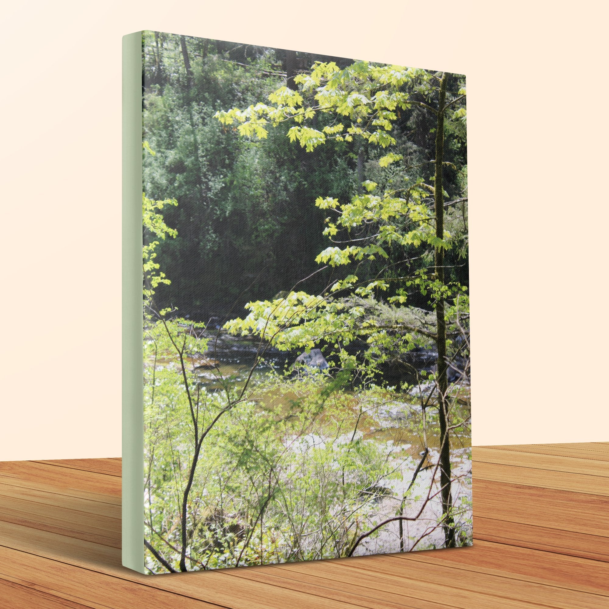Forest Trees by the River Canvas Wall Art product