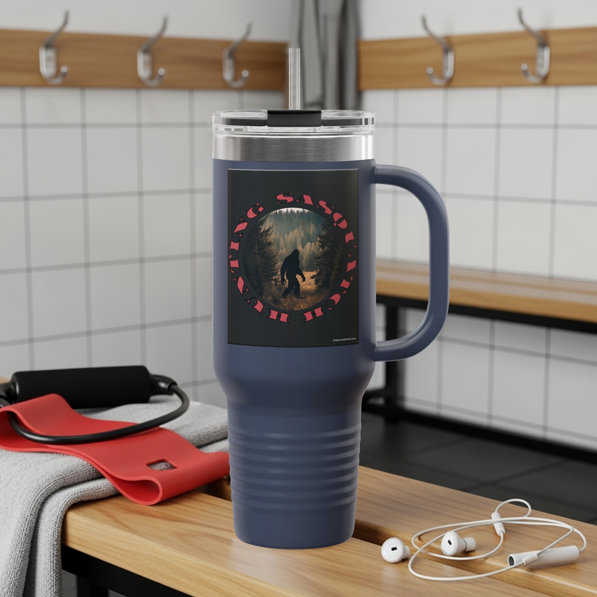 Hiking Sasquatch Design Insulated Travel Mug product