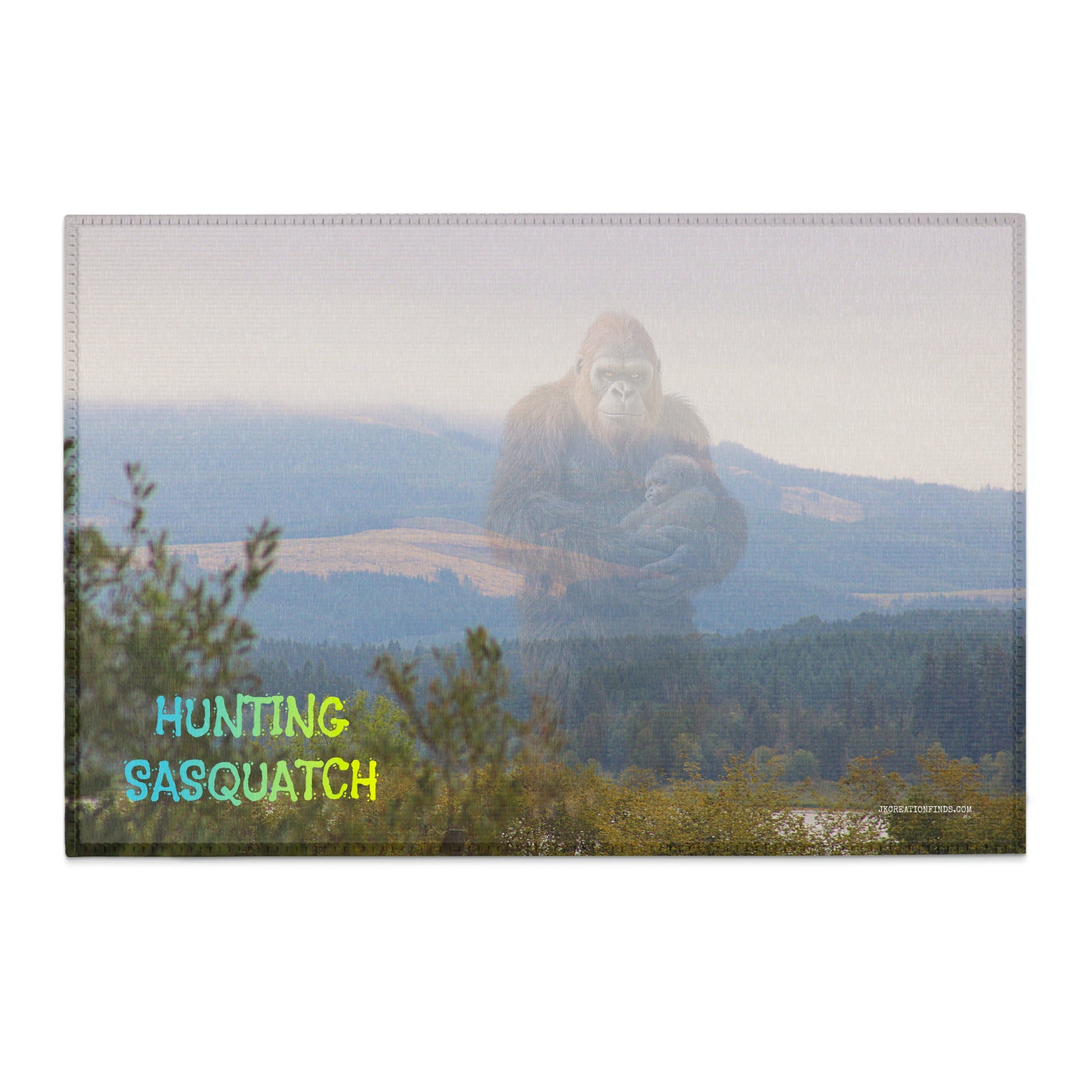 Hunting Sasquatch Scenic Design Area Rug product