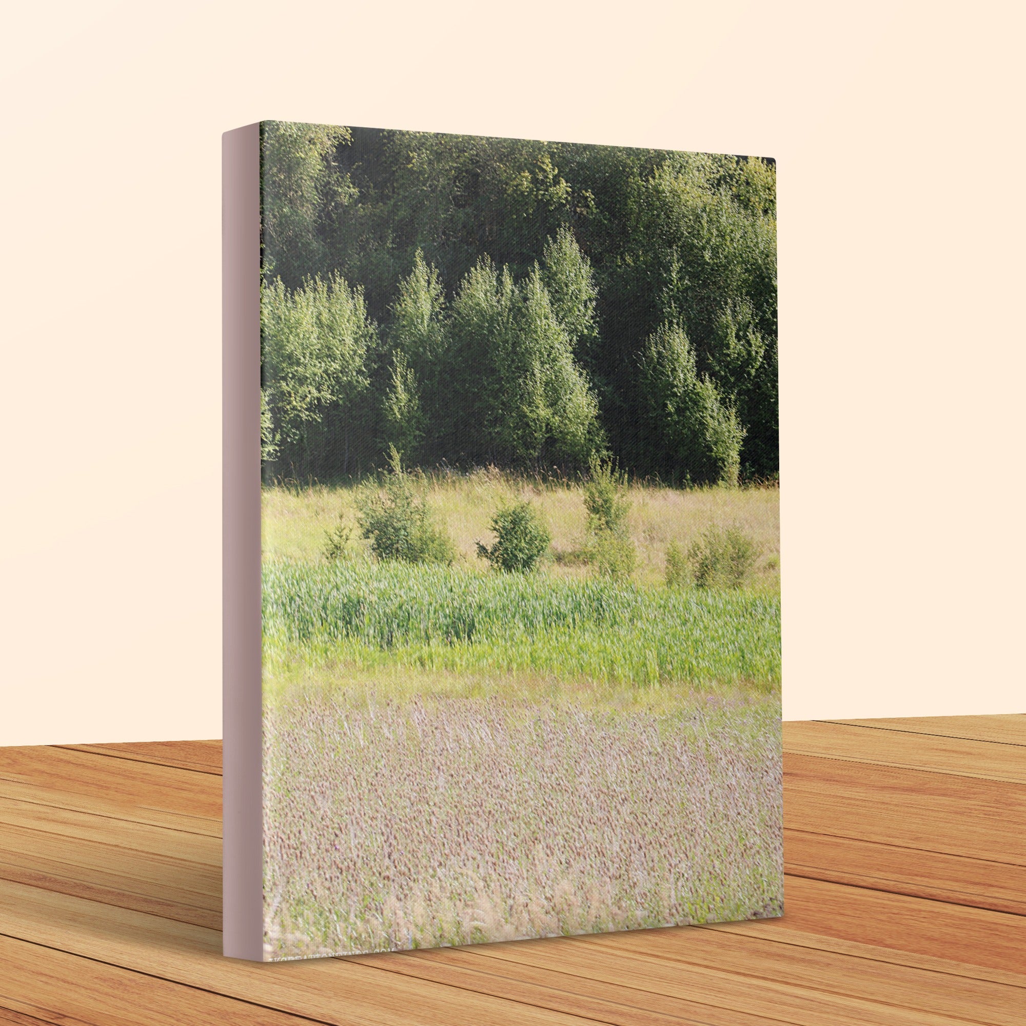 Serene Meadow Nature Print on Stretched Canvas Product