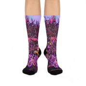 Colorful Floral Design Bigfoot Sasquatch Socks product type