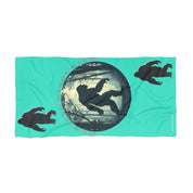 Bigfoot Adventure Design Turquoise Color Towel product