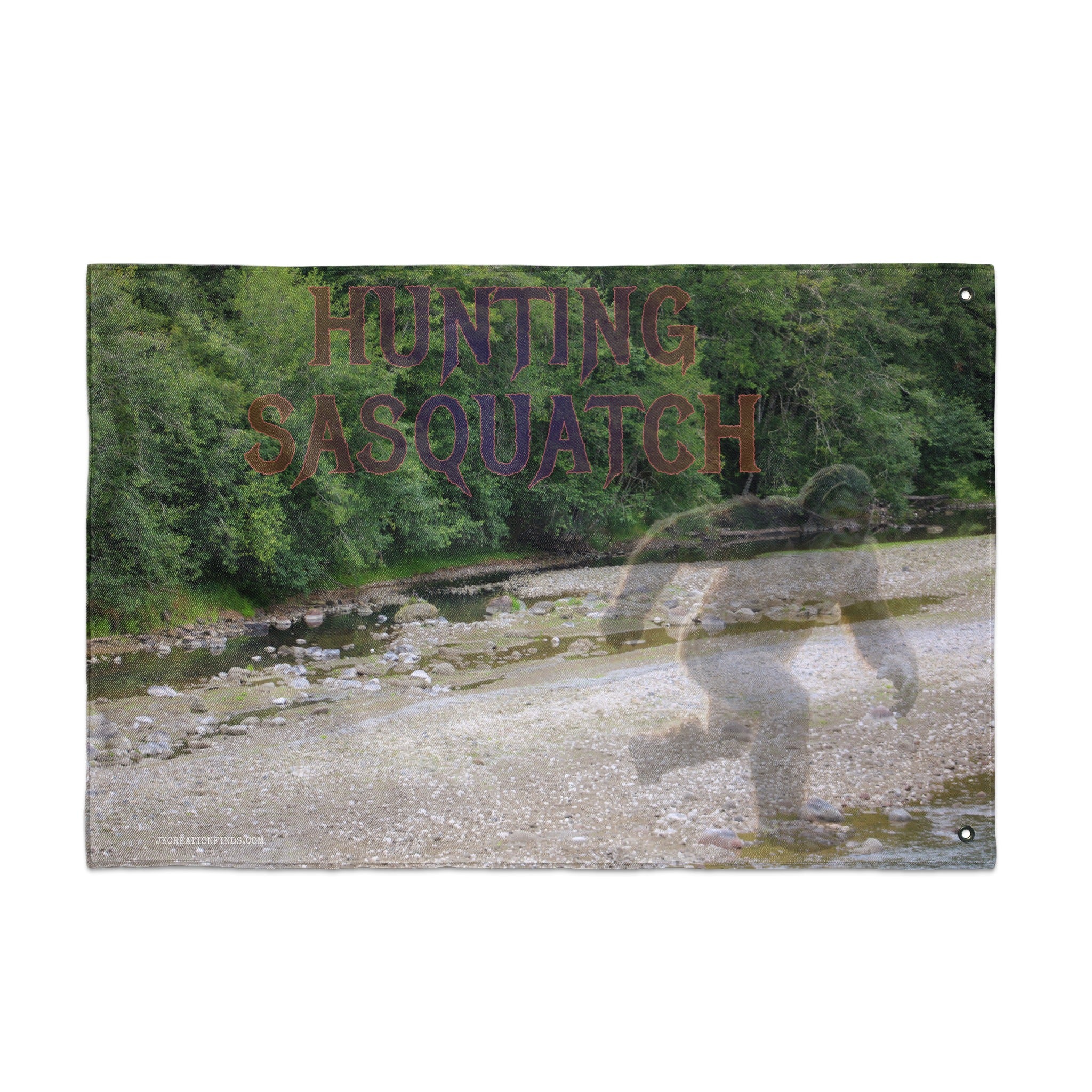 Hunting Sasquatch Design on Wall Tapestry product type