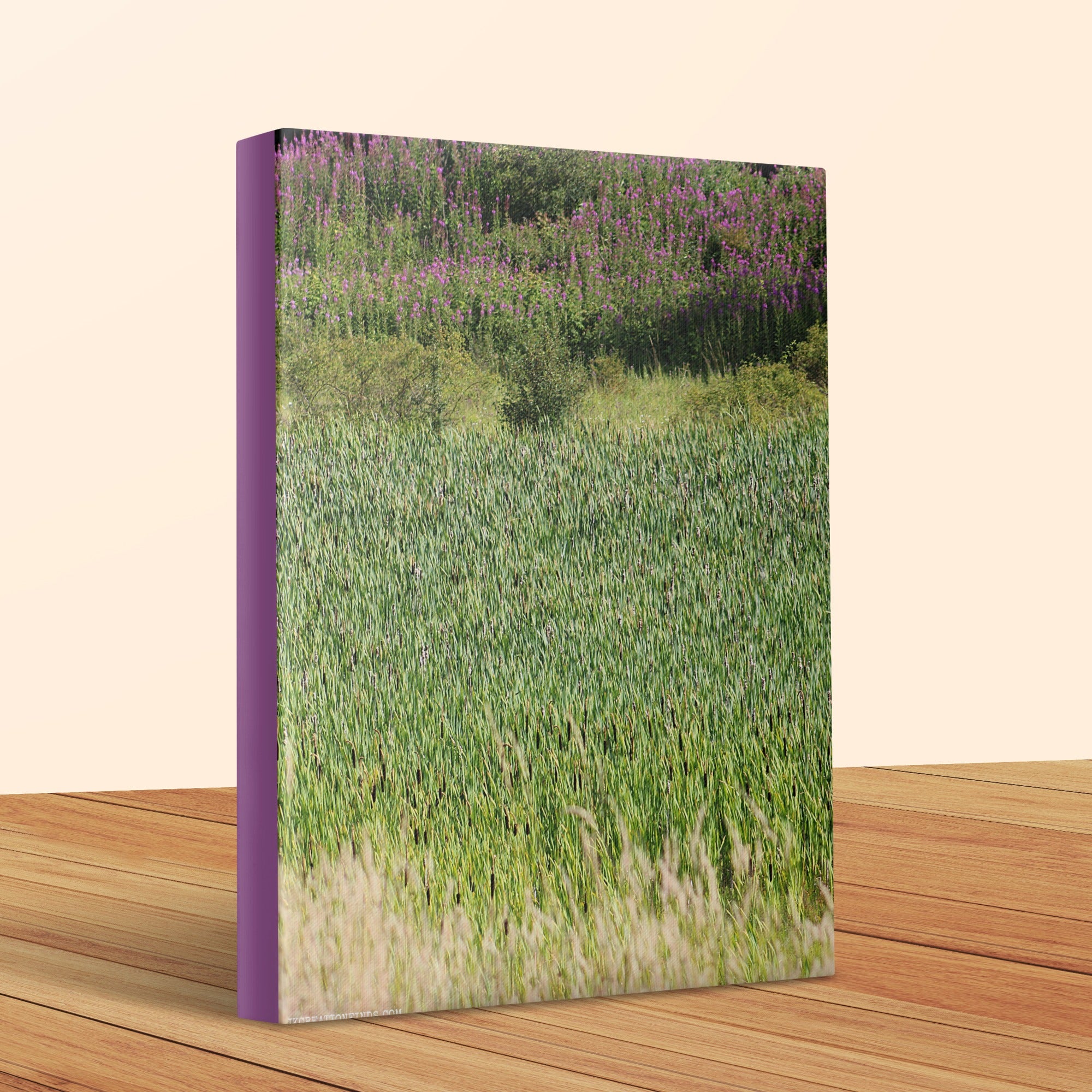 Stunning Green Meadows and Purple Flowers Wall Art product type