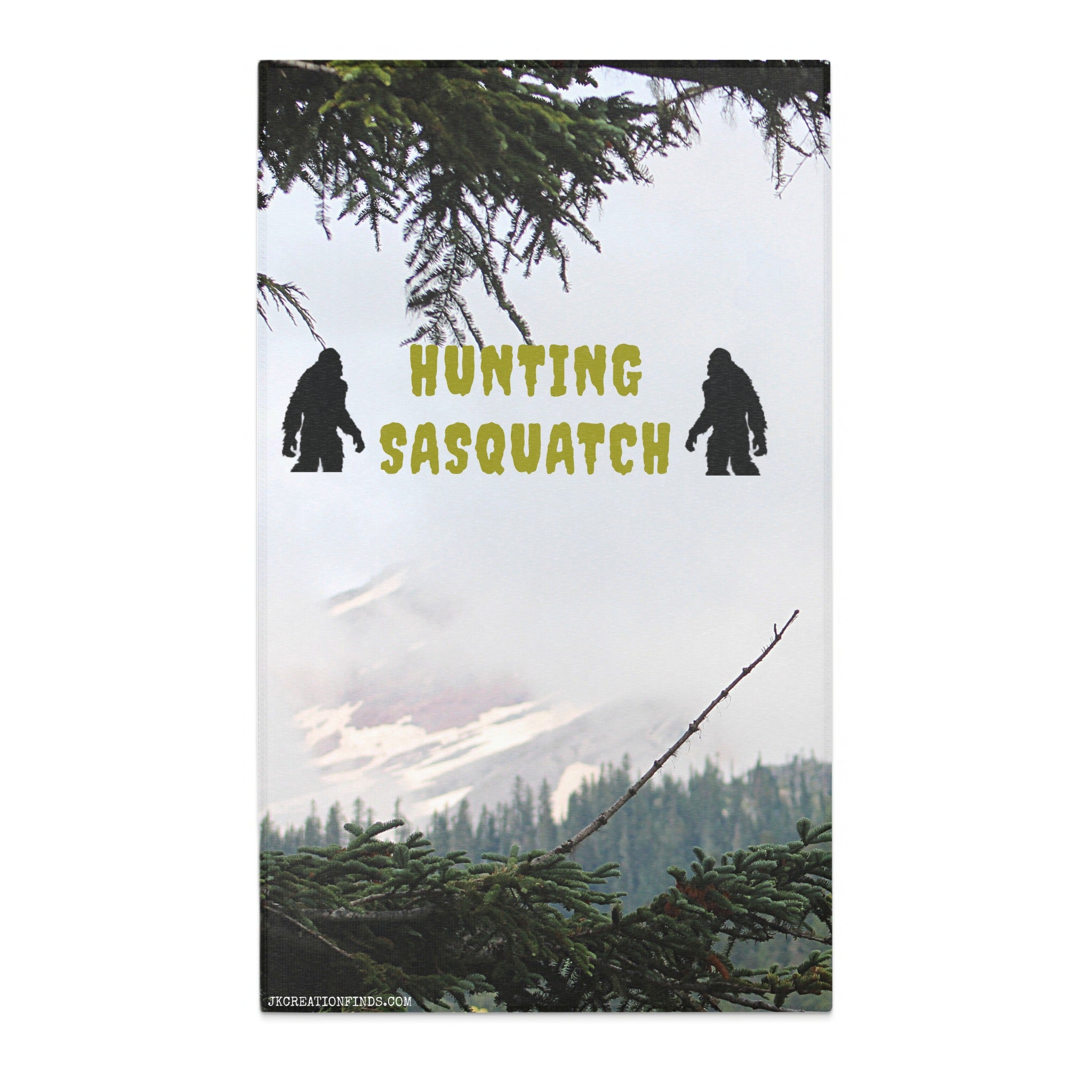 Hunting Sasquatch Poster with Forest Imagery product type