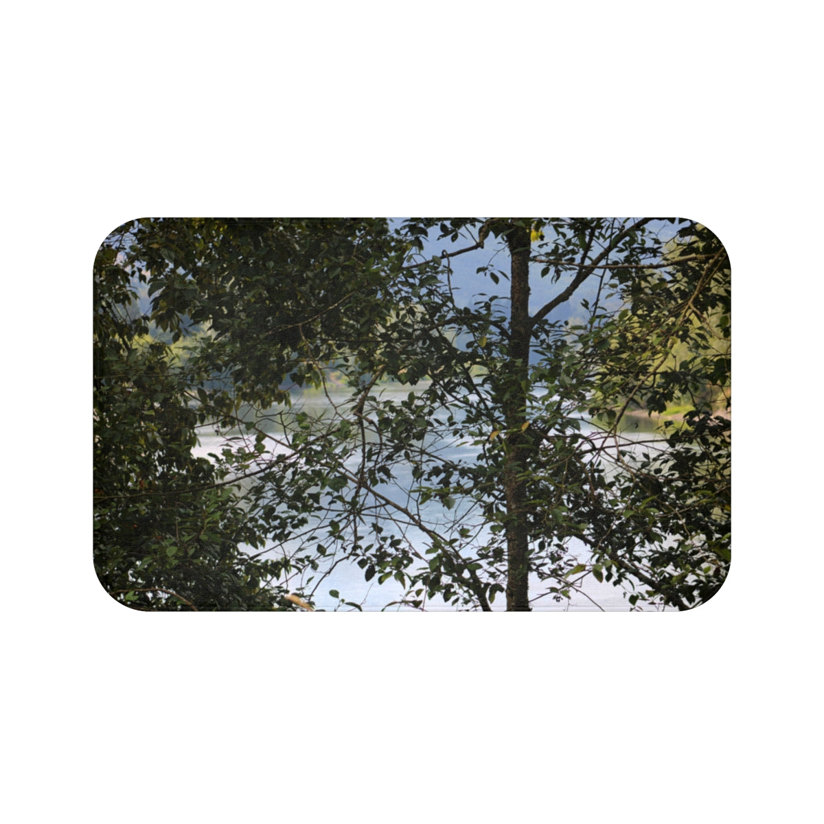 Scenic View Through Trees Nature Photography Bath Mat