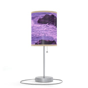 Ocean Waves Purple Print Metal Stand Lamp