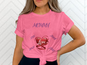 Custom Love Heart Family Names T-Shirt product