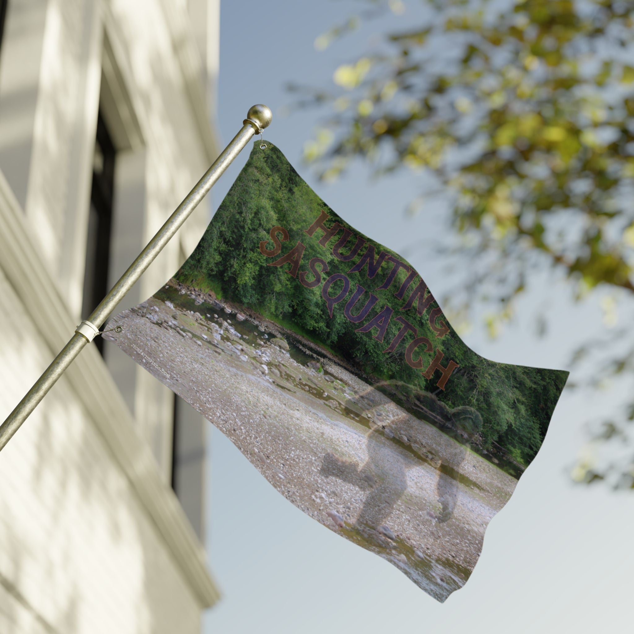 Hunting Sasquatch Flag for Outdoor Décor product type