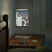 Beautiful Snowy Mountain Scene on Bedside Lamp