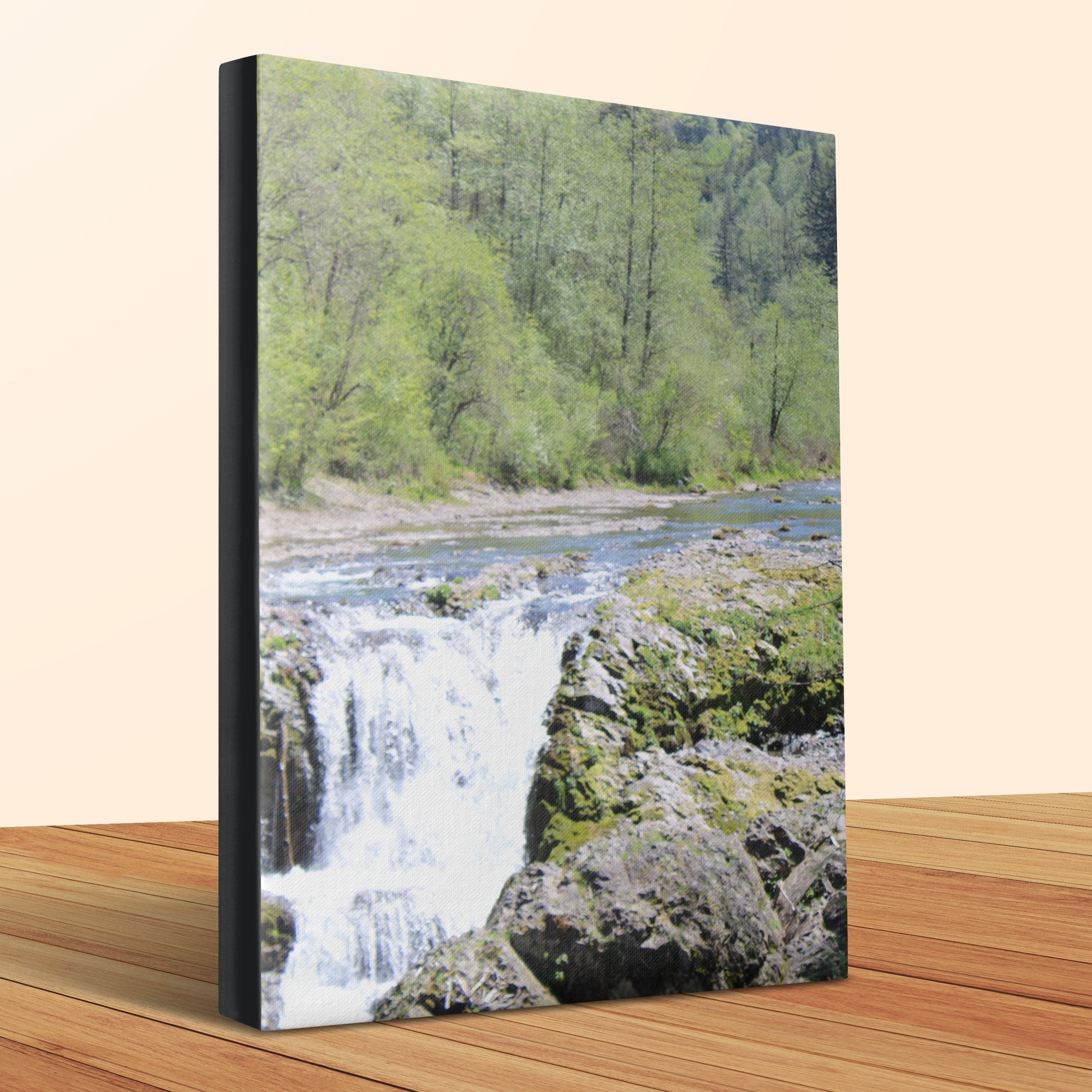 Beautiful Waterfall in Lush Forest Canvas product