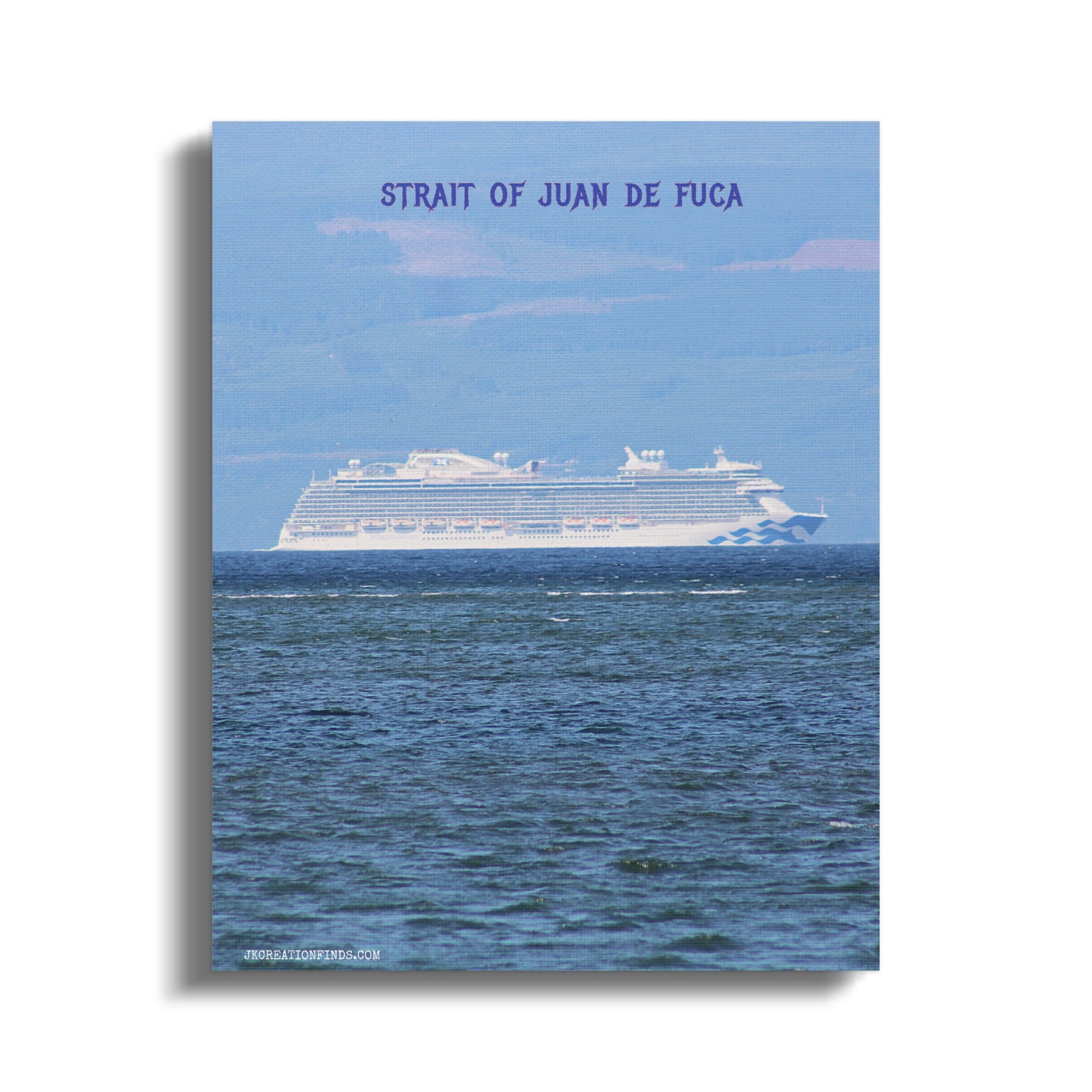 Strait of Juan De Fuca Cruise Ship Art Canvas product