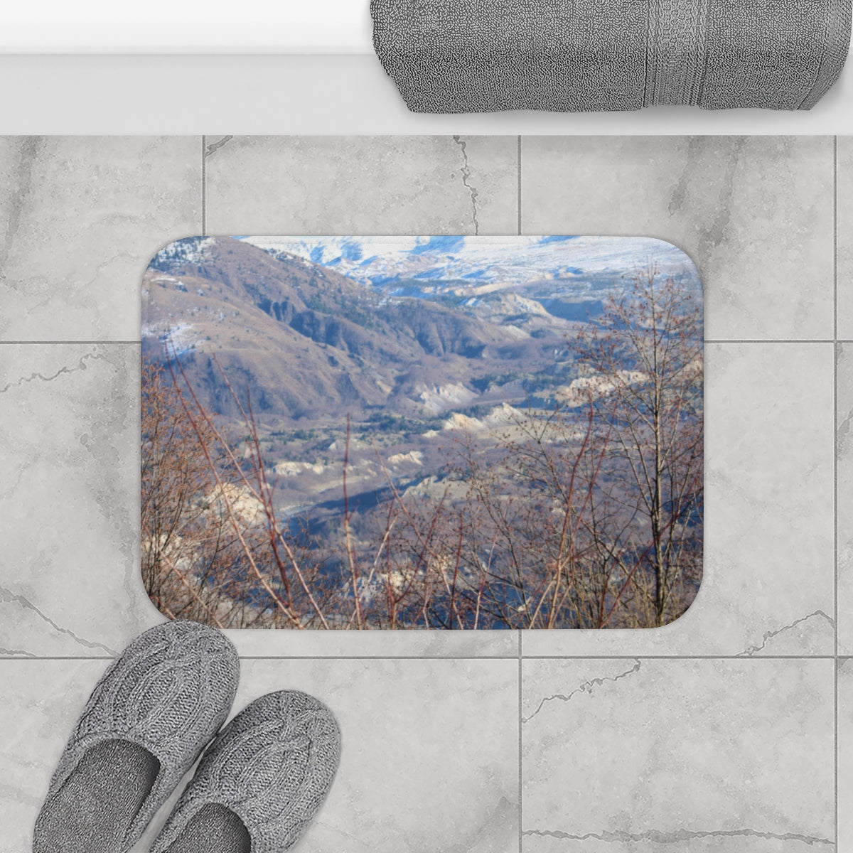 Scenic Mountain Bathroom Floor Mat for Your Home Decor