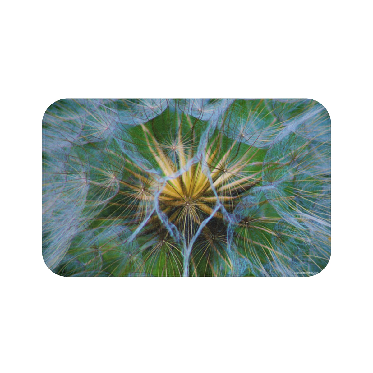 Dandelion Close-Up Abstract Green and Yellow Art Print