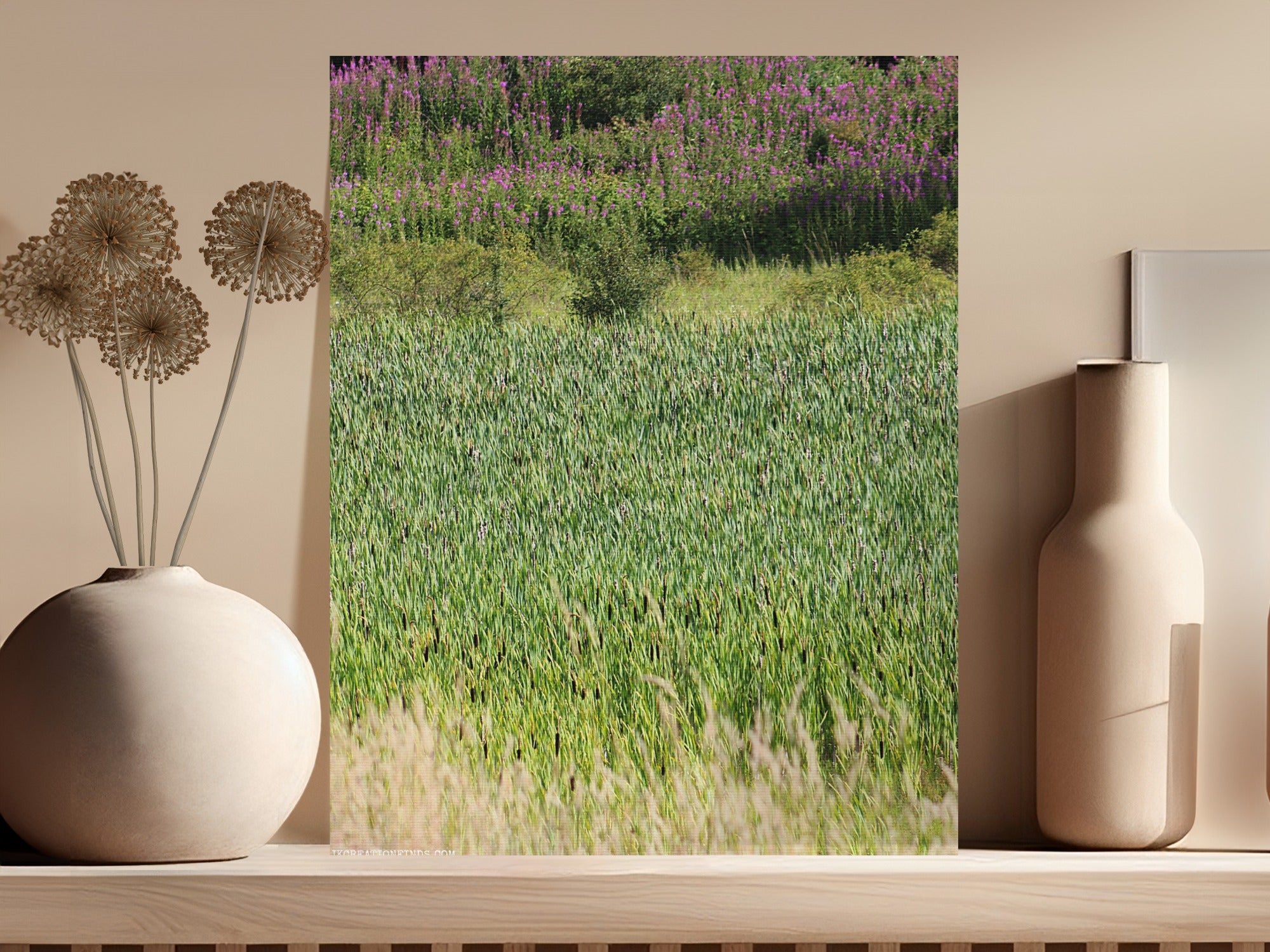 Green and Purple Blended Pastel Canvas product