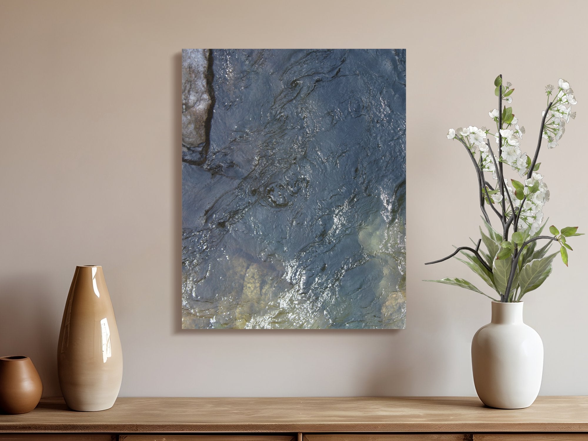 Serene Abstract Ocean Pattern Canvas Wall Art product