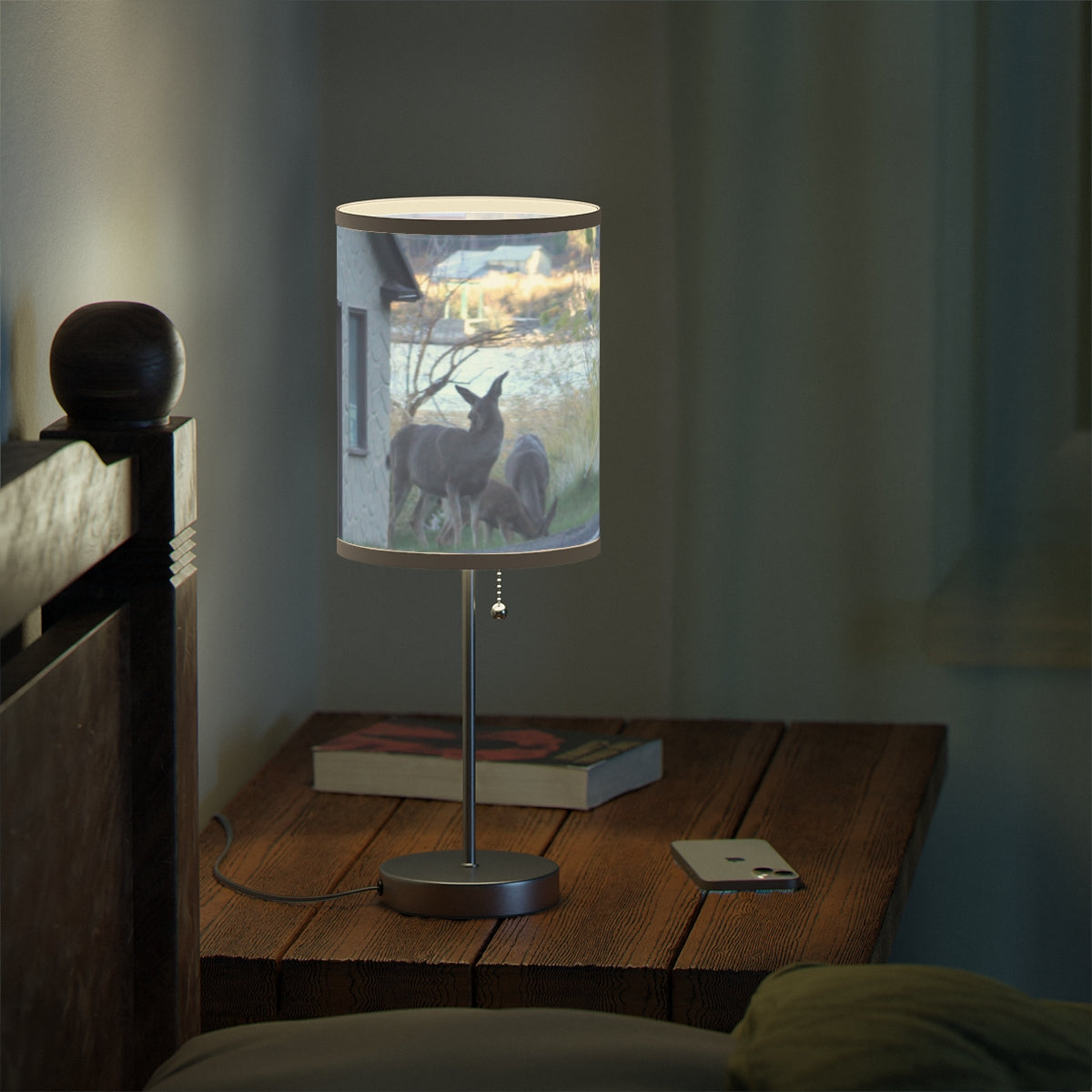 Deer Design Table Lamp with Pull Chain Lighting