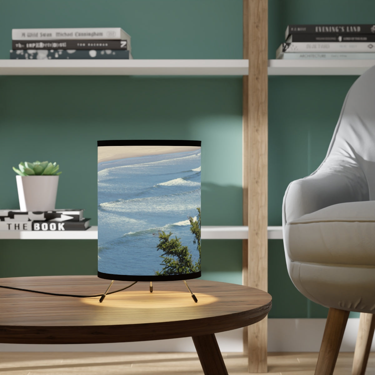 Beautiful Coastal Beach Waves Table Lamp Product