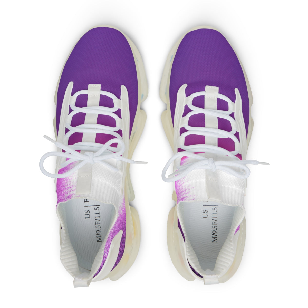 Purple Ocean Men's Mesh Sneakers, Sea of Dreams Footwear, Unique Purple Sneakers, Stylish Men's Sneakers, Trending Now Sneakers