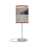 Scenic Mountain Lake Print Table Lamp