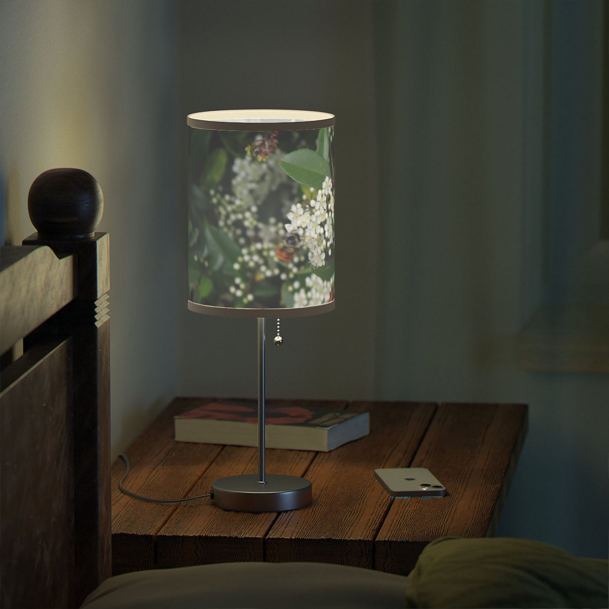 Blooming Floral Design Table Lamp Bedside Illumination