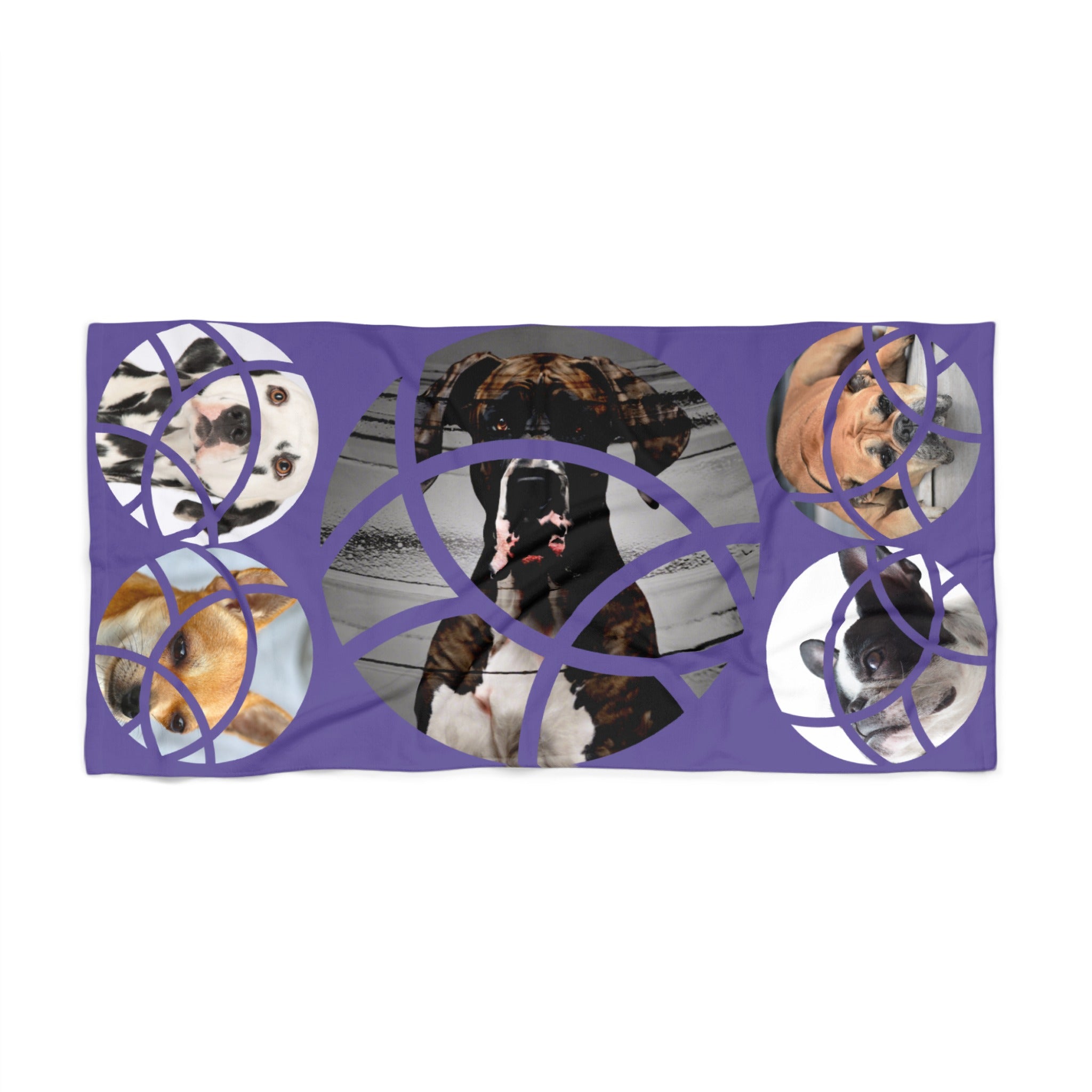 Cute Dog Collage Design on Purple Background product