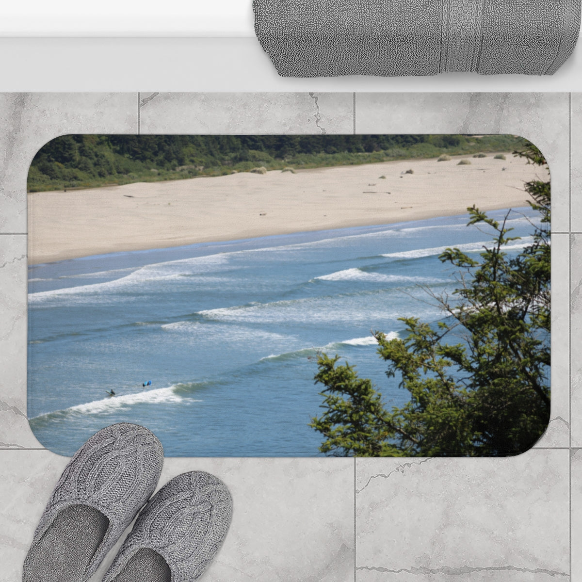 Scenic Beach View Bath Mat Product