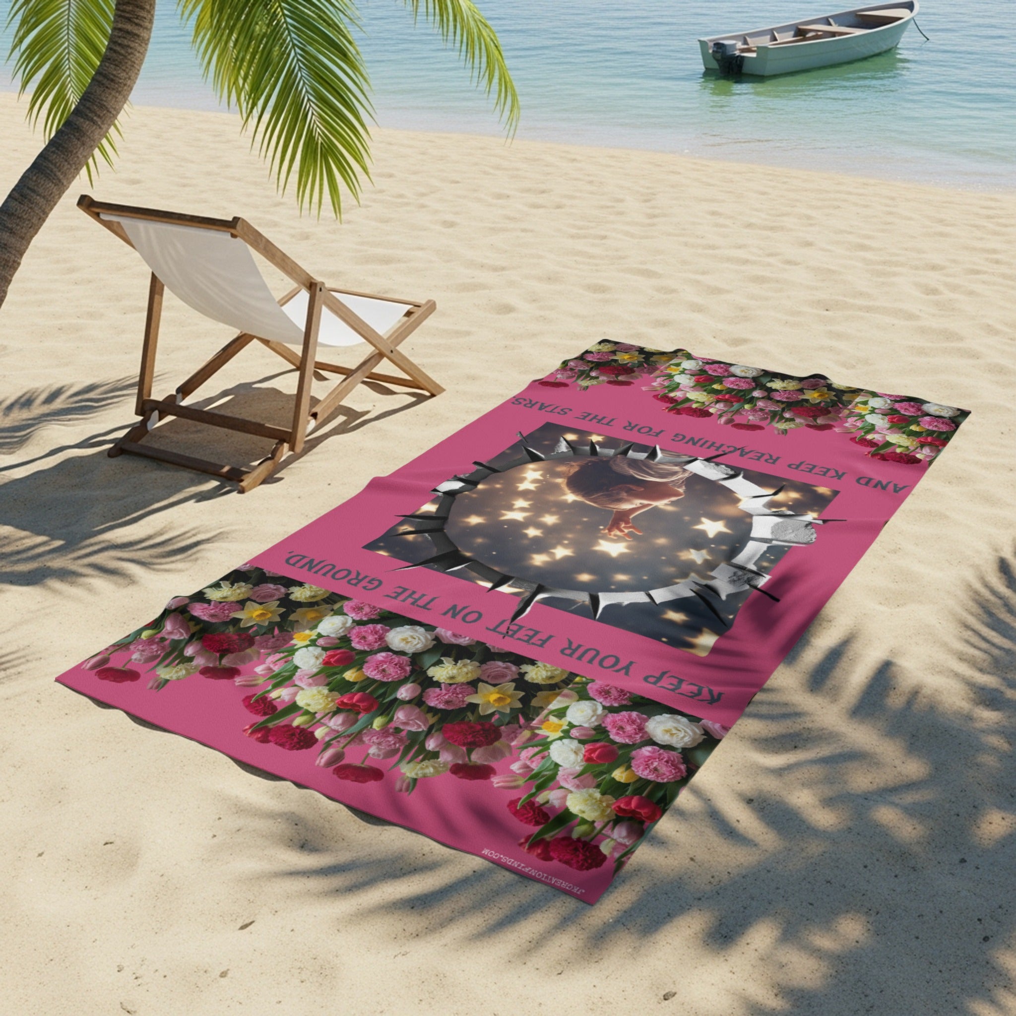 Keep Your Feet on The Ground Beach Towel product